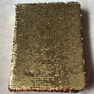 Color Changing Sequined Journal Notebook Gold Silver 95 Lined Pages